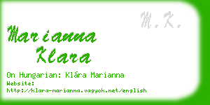 marianna klara business card